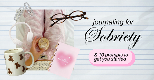 woman's sobriety journal